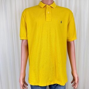 Men's Polo by Ralph Lauren Polo Shirt Short Sleeve Size Large Yellow